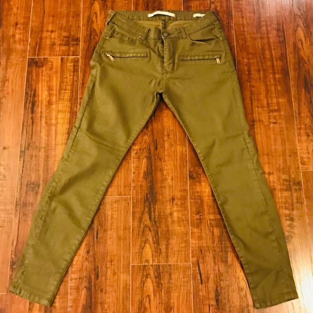 Zara Pants - Green/Khaki - Slim Fit - Size 26